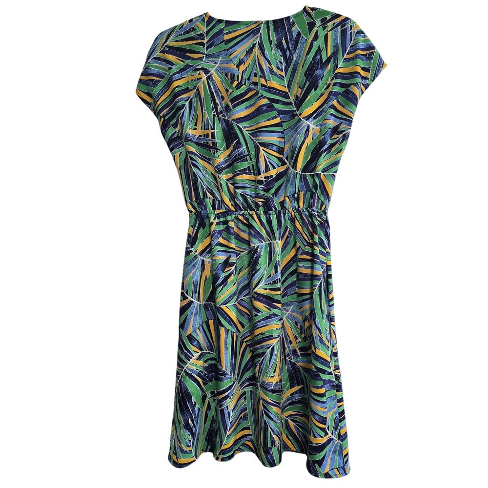 Halogen Tropical Short Sleeve Surplice Pockets Elastic Waist Size XS - Picture 5 of 7